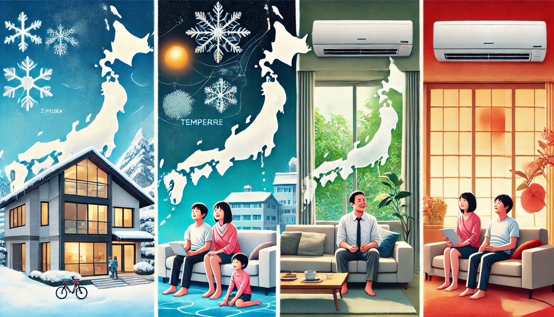 全館空調を地域気候別に見る適否