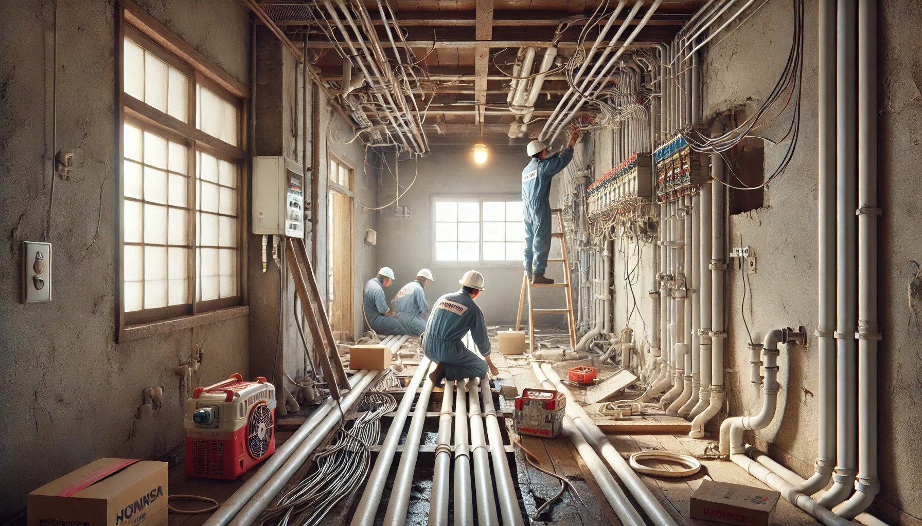 内部ライフライン修繕（配管・電気）