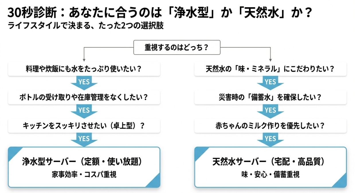 結論：あなたに合うのはどっち？（30秒診断）