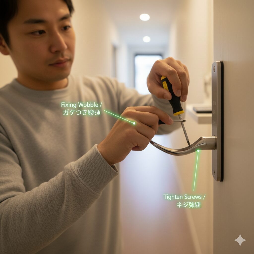 ガタつき修理はネジ締め