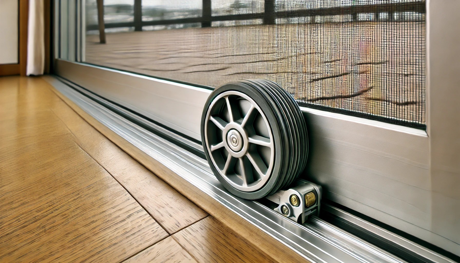 網戸の滑り悪いと戸車