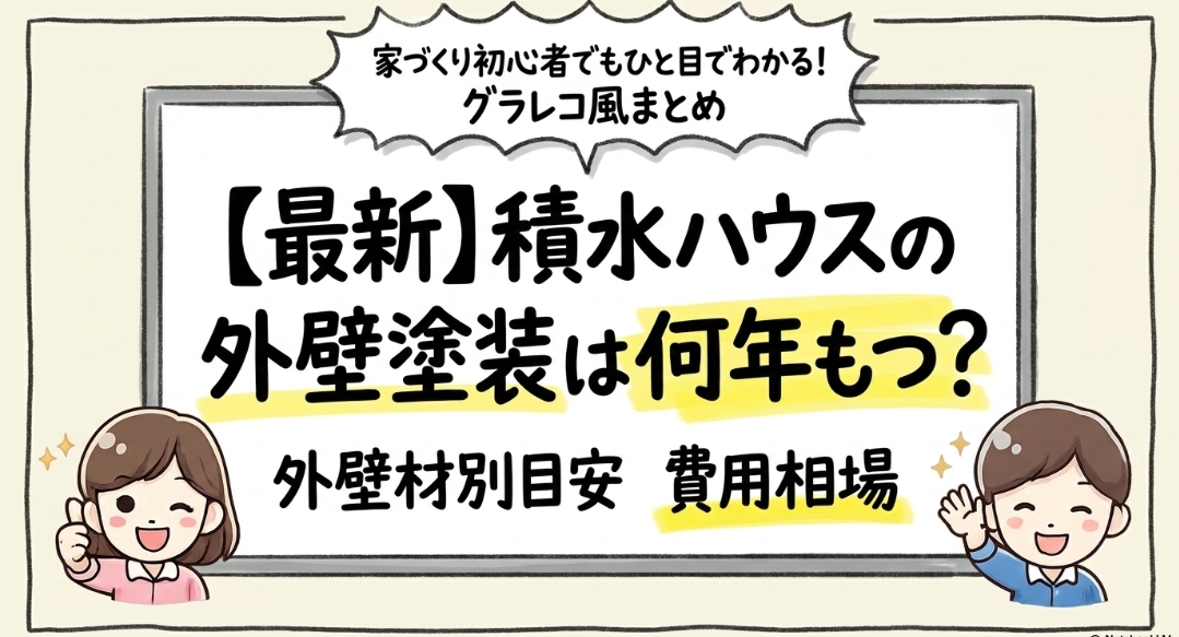 積水ハウスの外壁塗装は何年もつ？外壁材別目安と費用相場