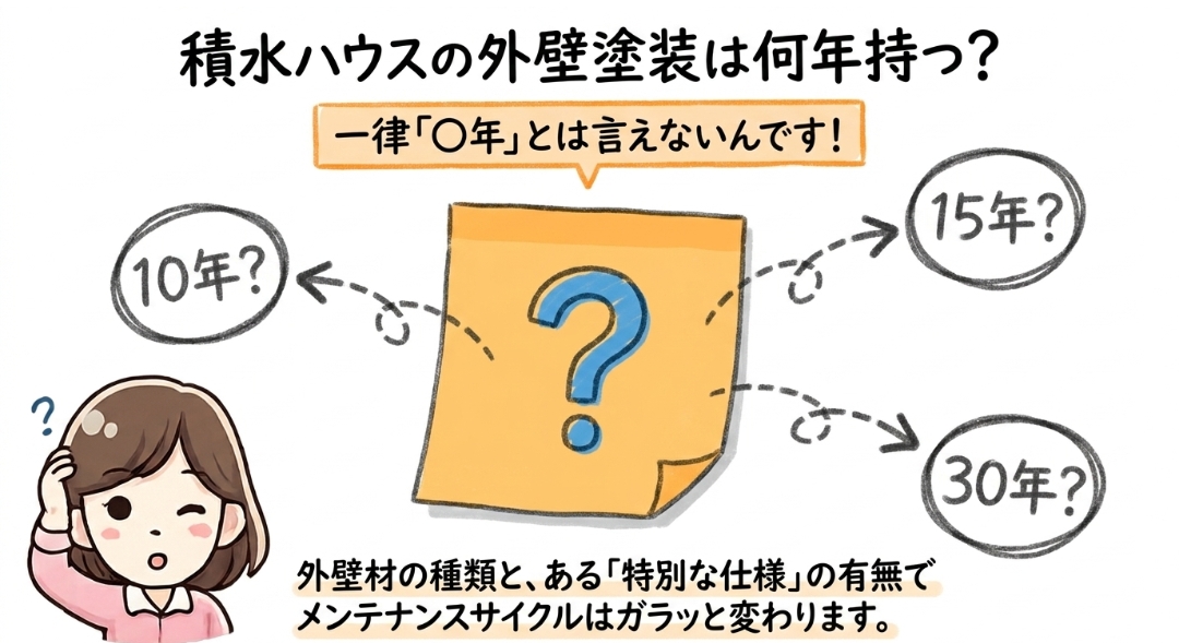 積水ハウスの外壁塗装は何年持つ？