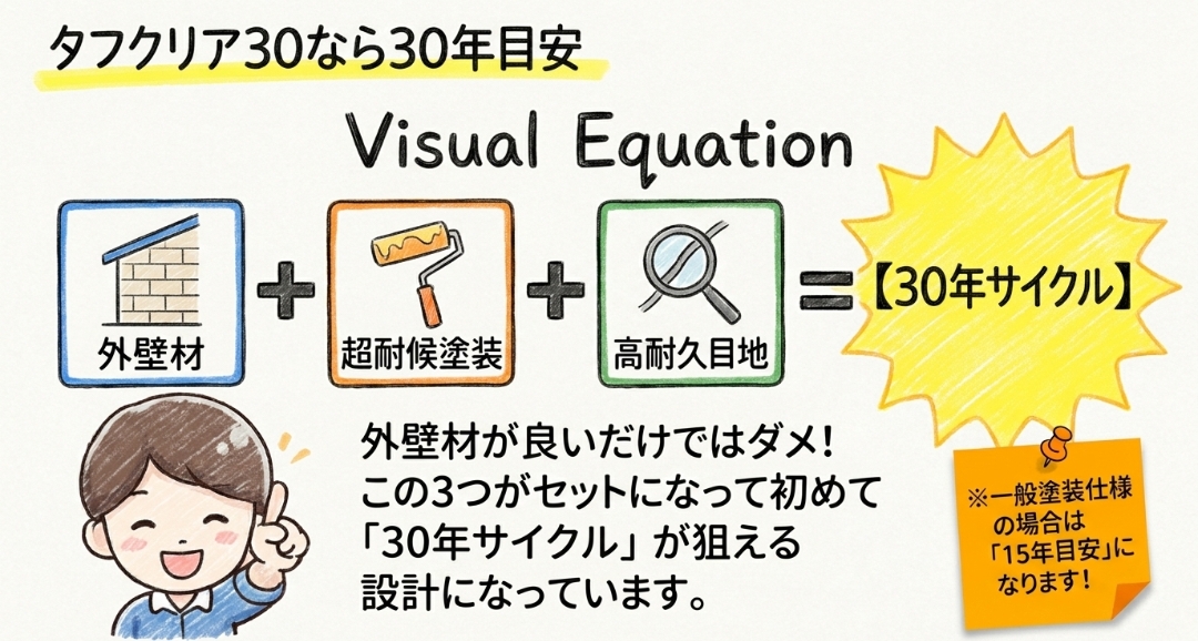 タフクリア30で30年目安