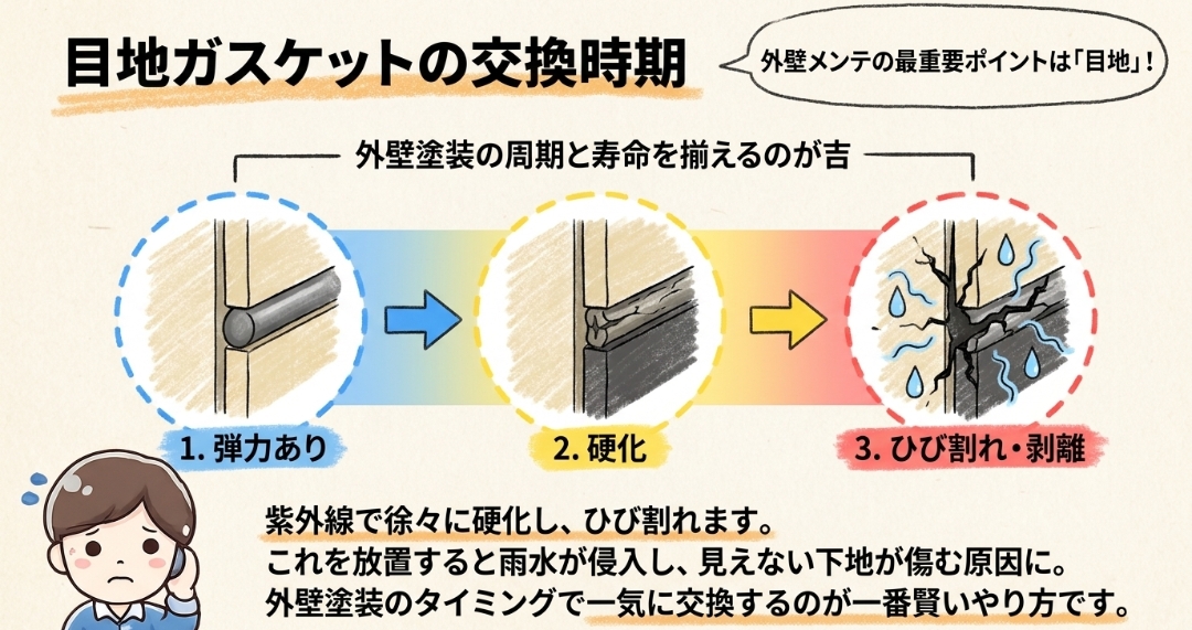 目地ガスケットの交換時期