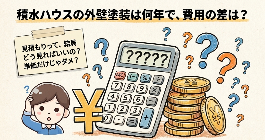 積水ハウスの外壁塗装は何年で、費用の差は？