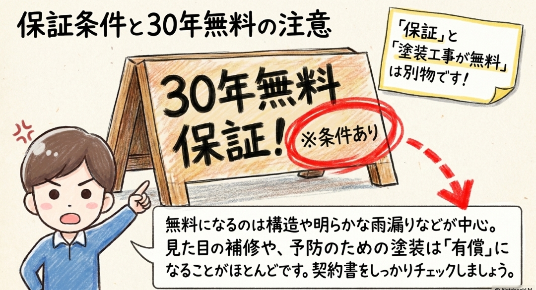 保証条件と30年無料の注意