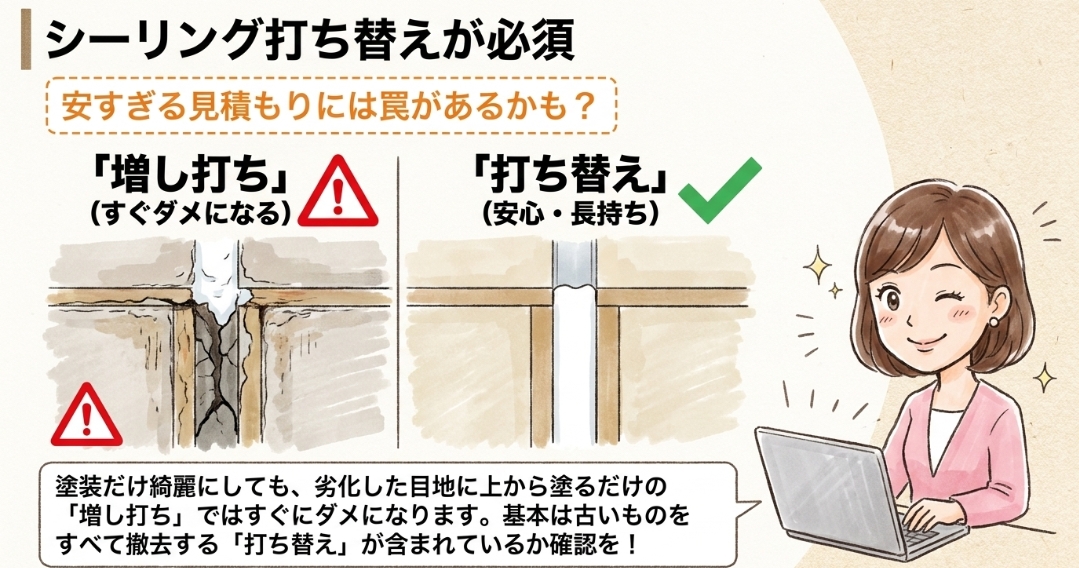 シーリング打ち替えが必須