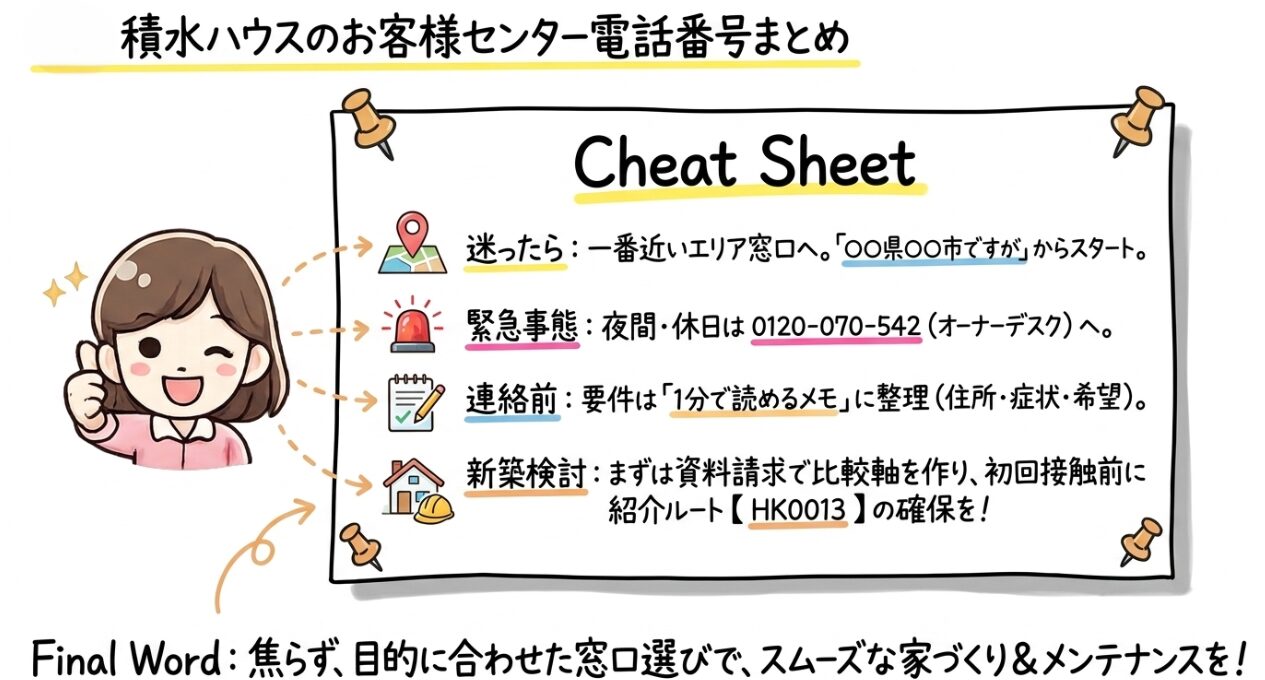 積水ハウスのお客様センター電話番号まとめ