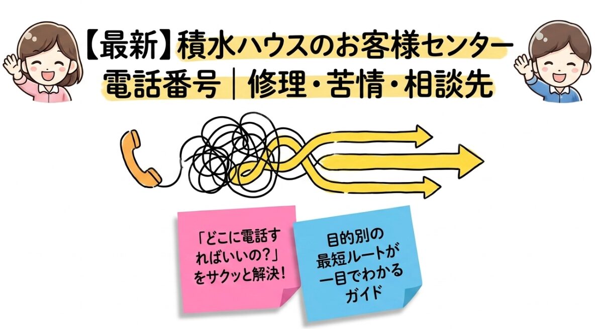 【最新】積水ハウスのお客様センター電話番号｜修理・苦情・相談先