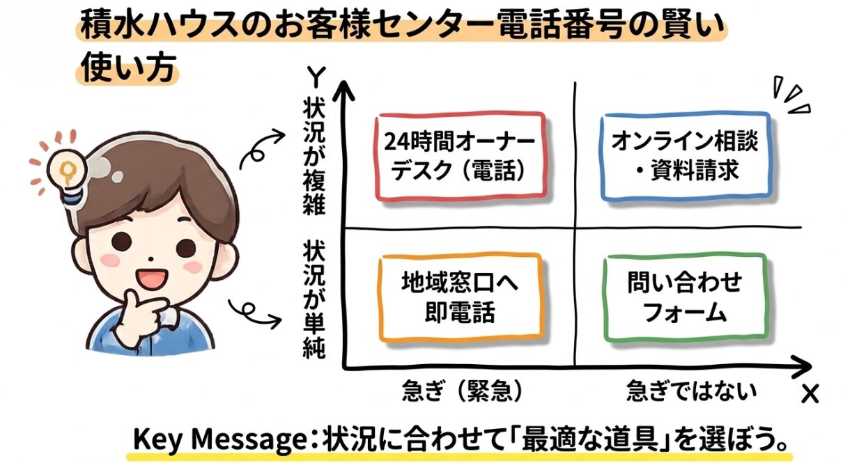 積水ハウスのお客様センター電話番号の賢い使い方