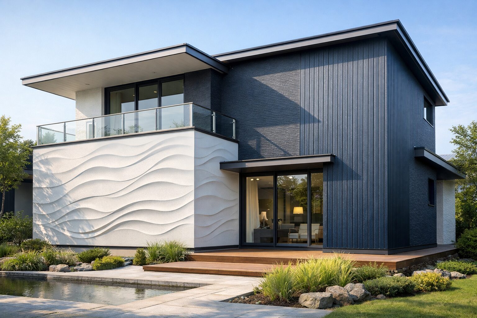 デザイン基礎の波模様と塗装