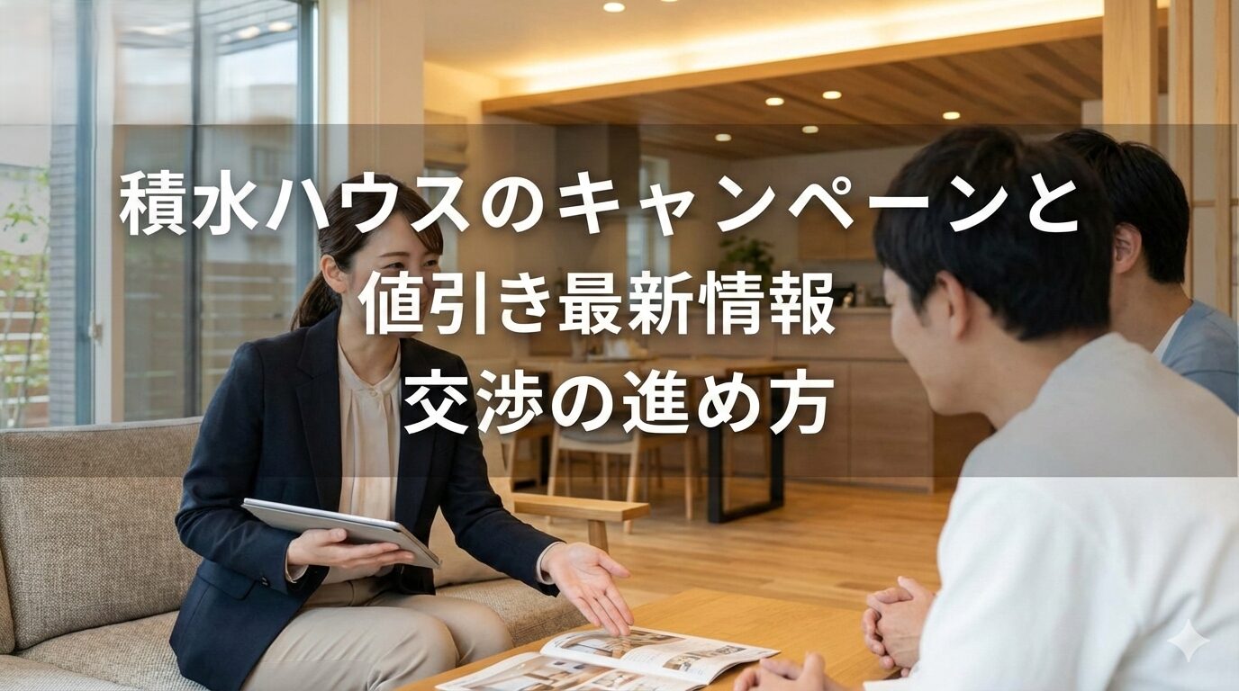 積水ハウスのキャンペーンと値引き最新情報と交渉の進め方徹底解説