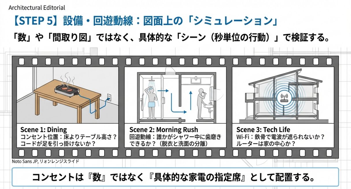 コンセント位置は早めに確認