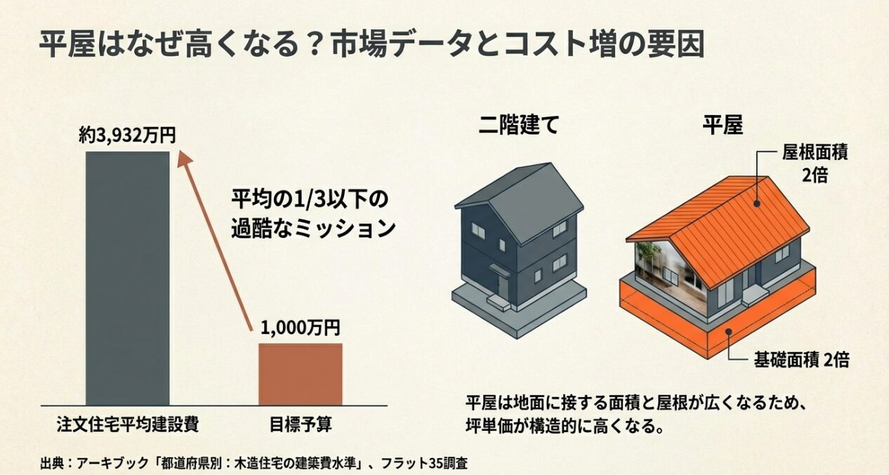 1000万で何坪まで建つ？