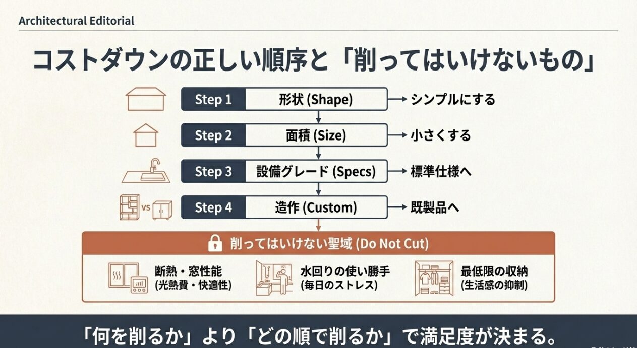 “削る順番”を間違えると満足度が落ちる