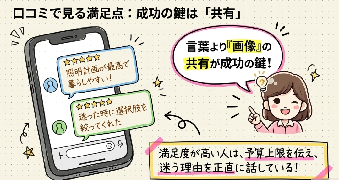 口コミで見る満足点