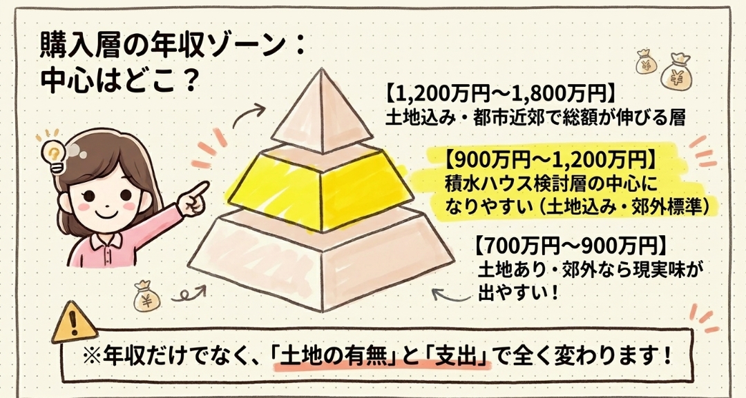 購入層の年収ゾーン