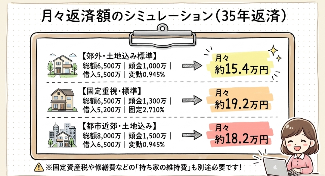 月々返済額のシミュレーション