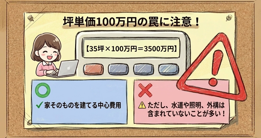坪単価100万円の本体価格