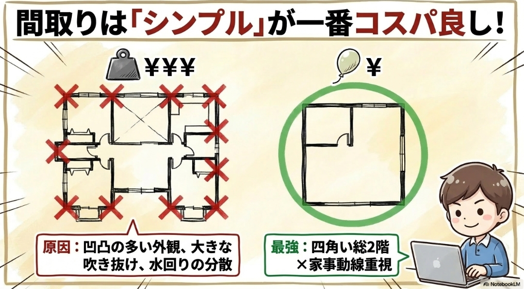 間取りで変わる費用配分
