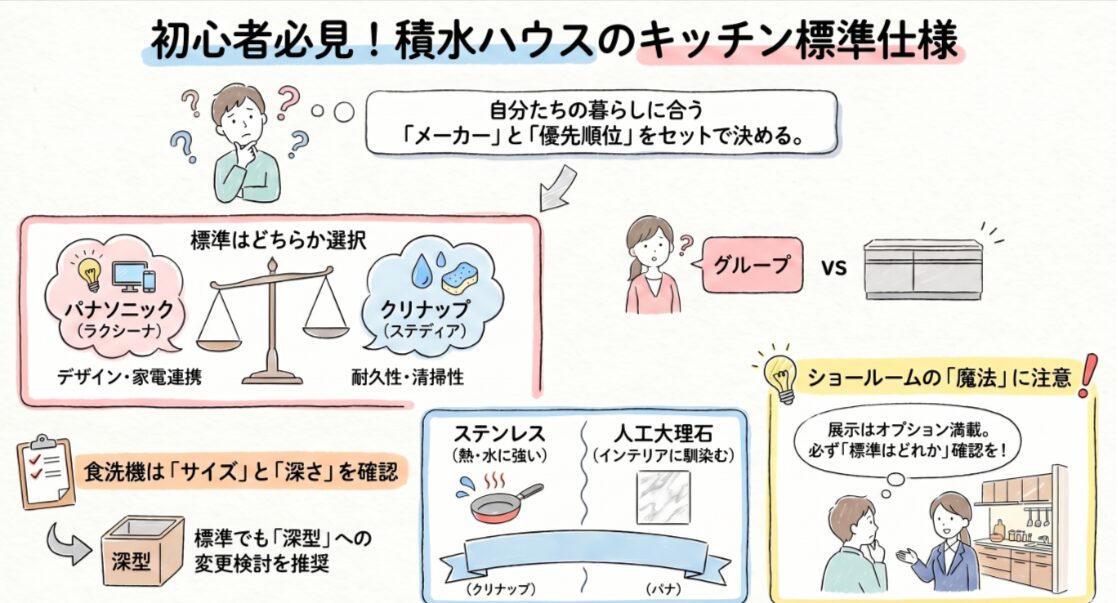 積水ハウスのキッチン標準仕様で後悔しない選び方と確認すべき注意点