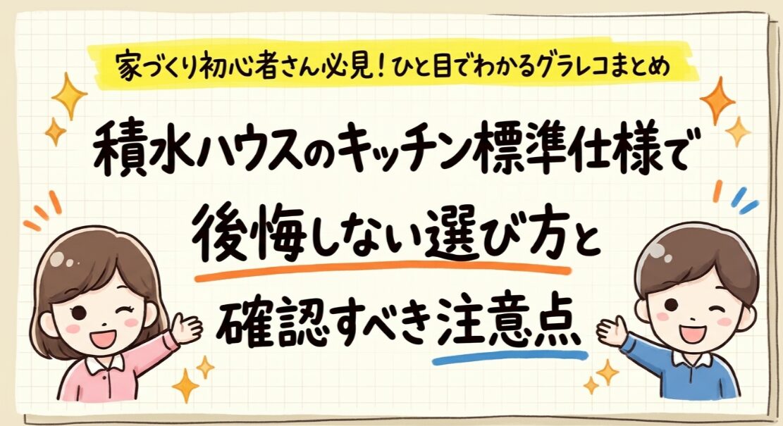 積水ハウスのキッチン標準仕様で後悔しない選び方と確認すべき注意点