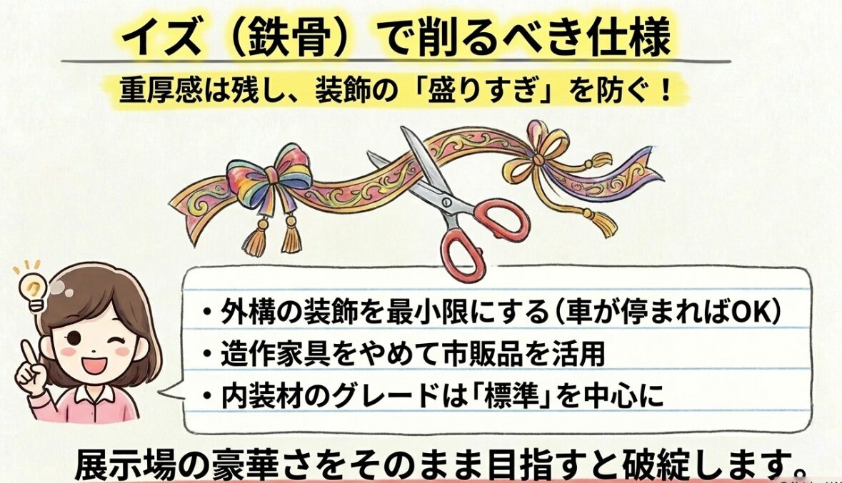 イズ価格で削るべき仕様