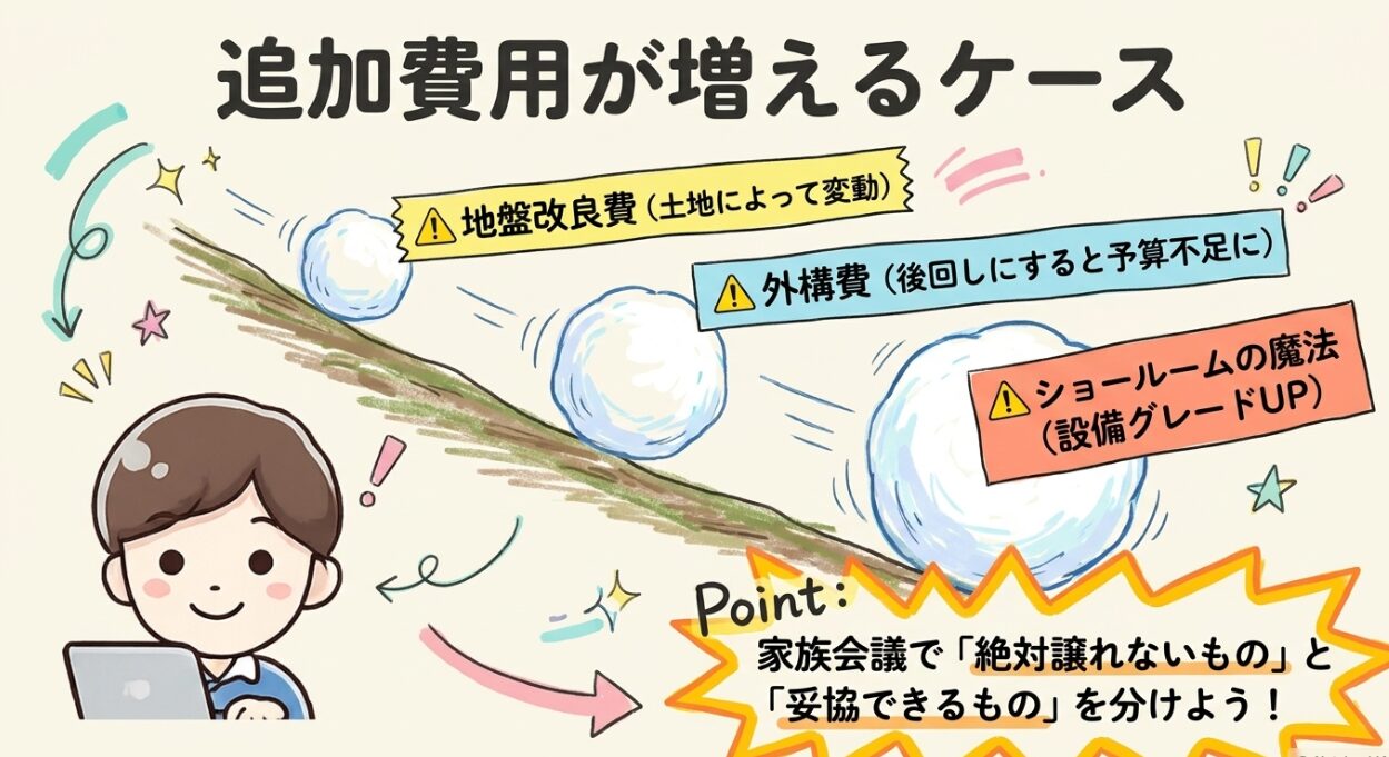 追加費用が増えるケース