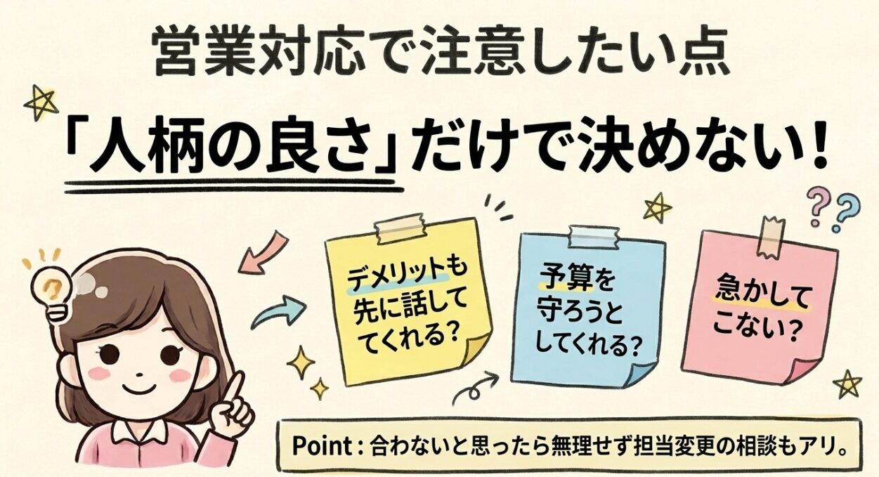営業対応で注意したい点