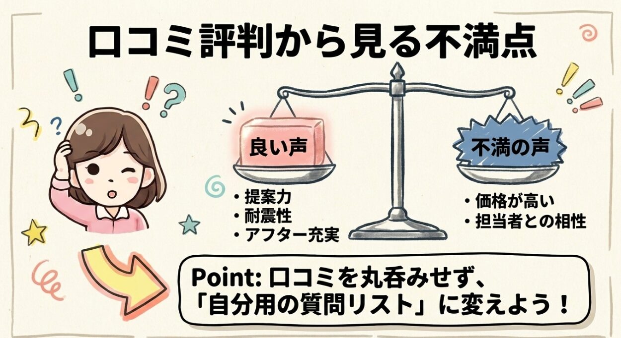 口コミ評判から見る不満点
