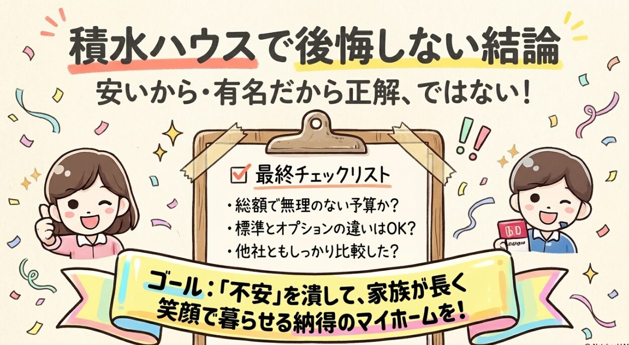 積水ハウスで後悔しない結論
