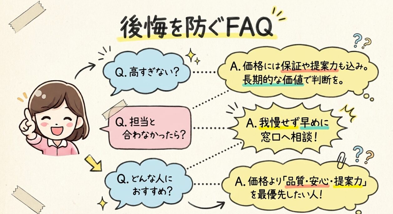 後悔を防ぐFAQ