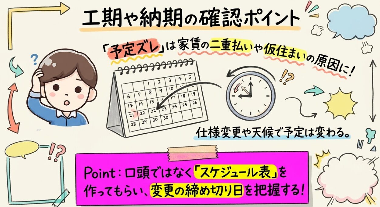 工期や納期の確認ポイント