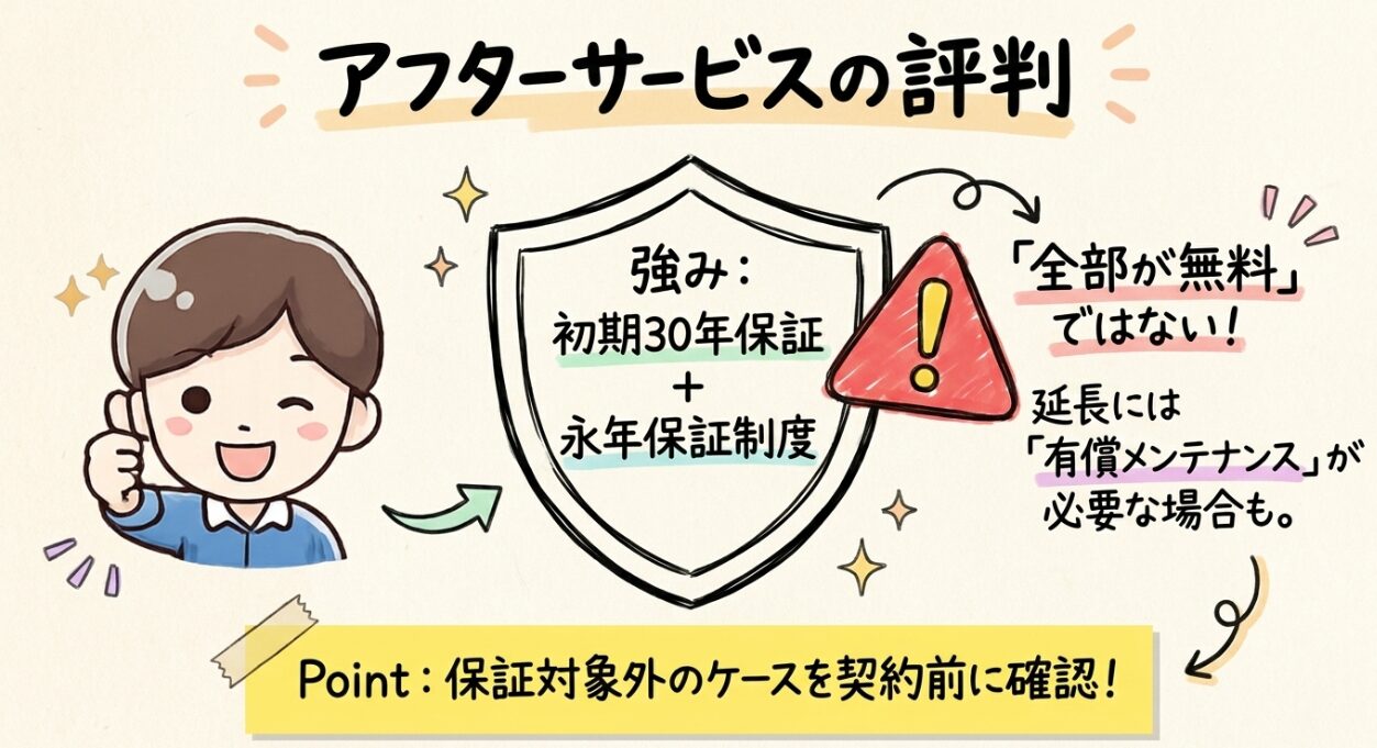 アフターサービスの評判