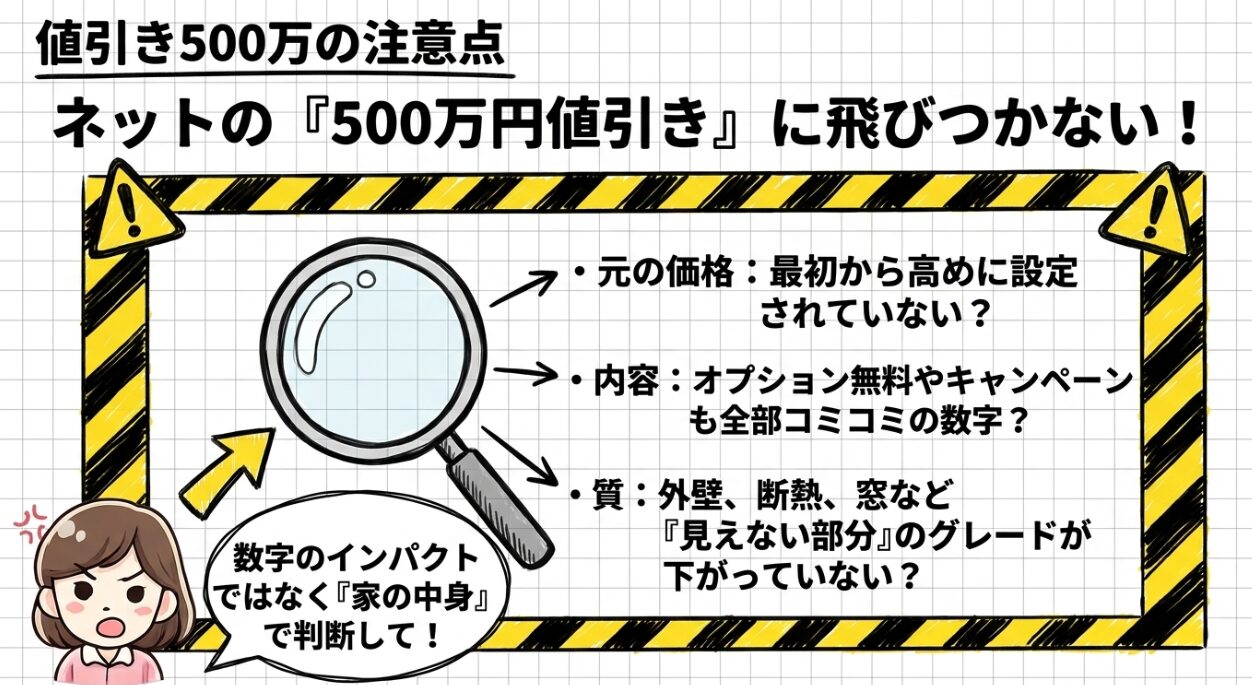 値引き500万の注意点