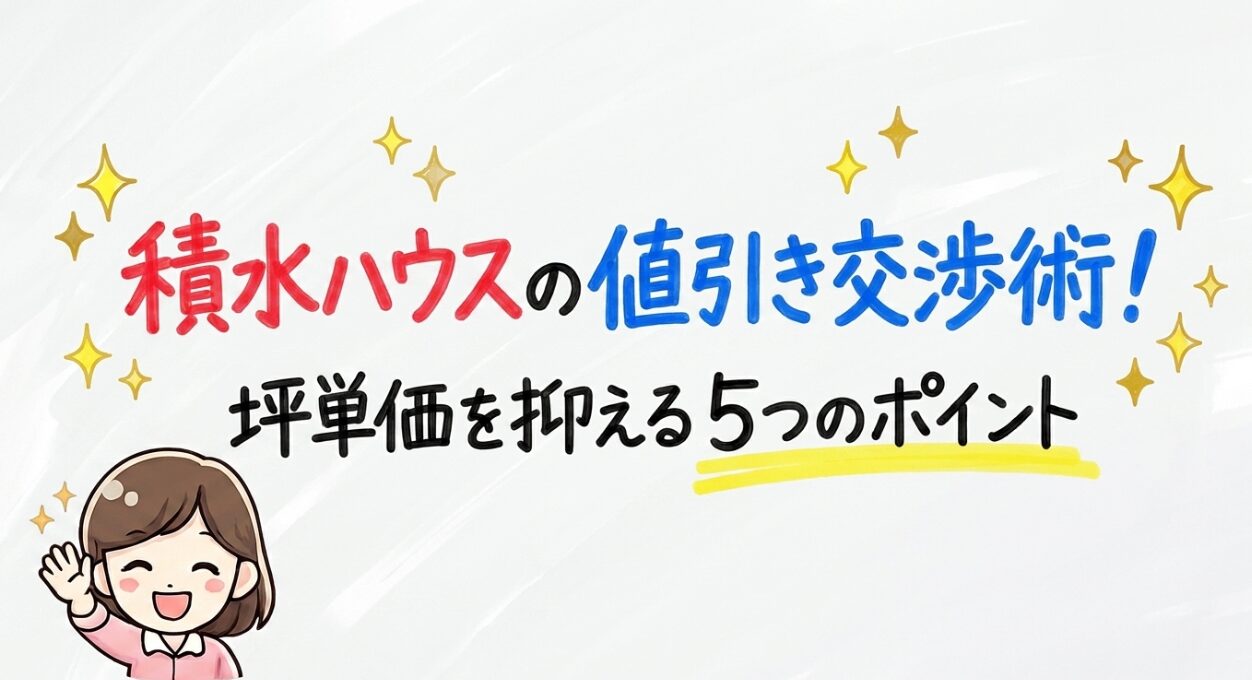 積水ハウスの値引き交渉術！坪単価を抑える5つのポイント