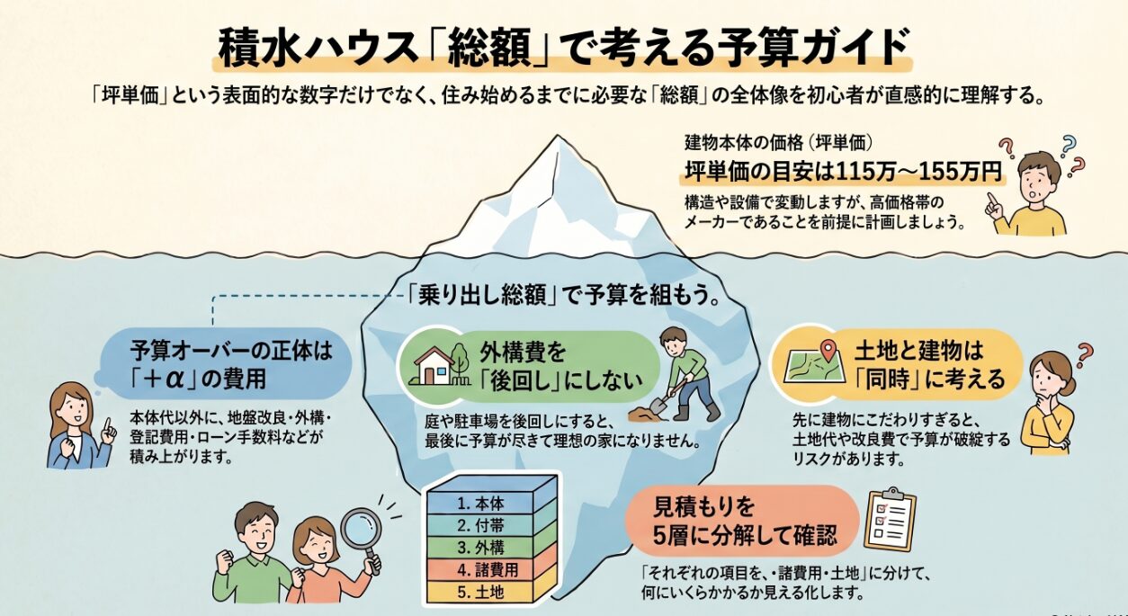 積水ハウスの建築価格・総額はいくら?費用相場と予算オーバーを防ぐ完全ガイド2