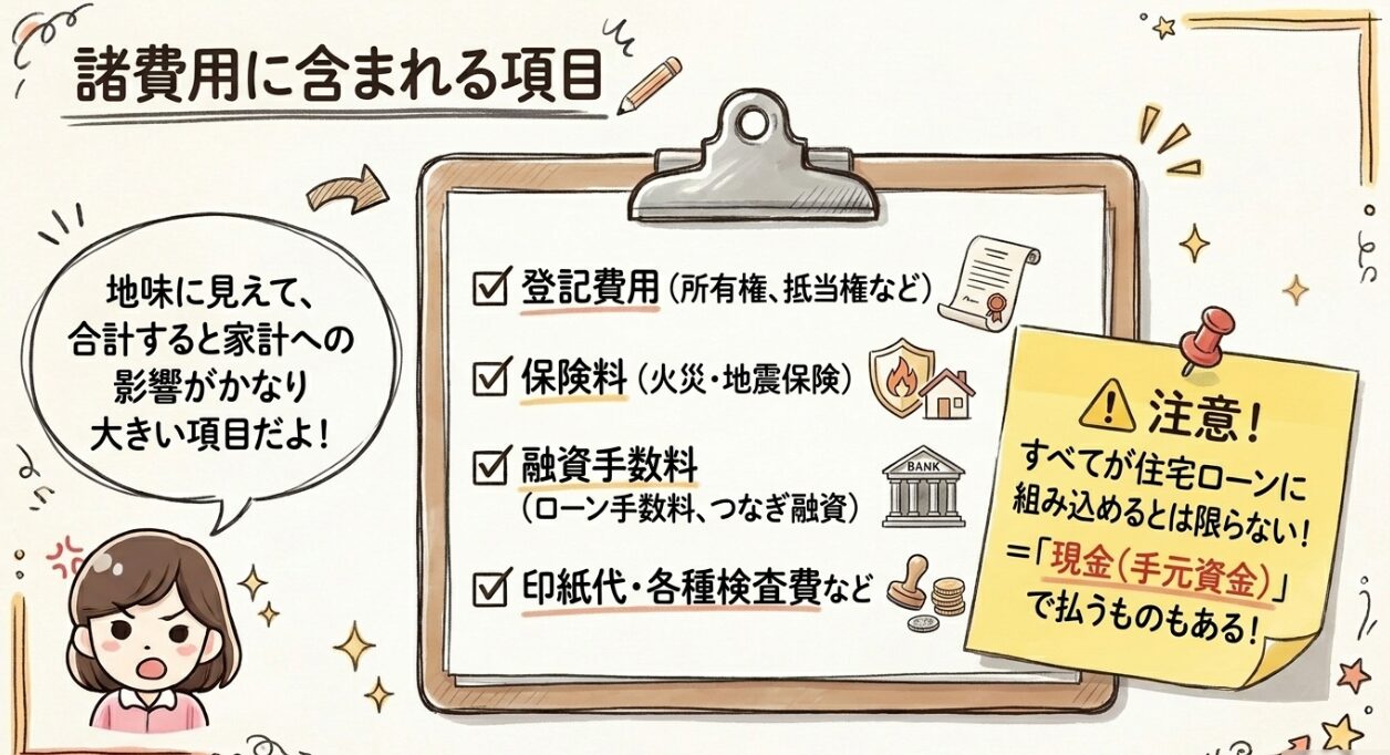 諸費用に含まれる項目