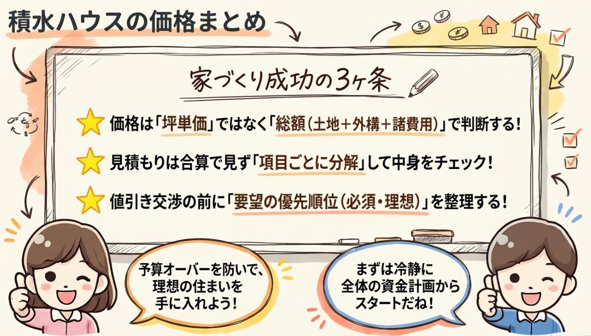 積水ハウスの価格まとめ
