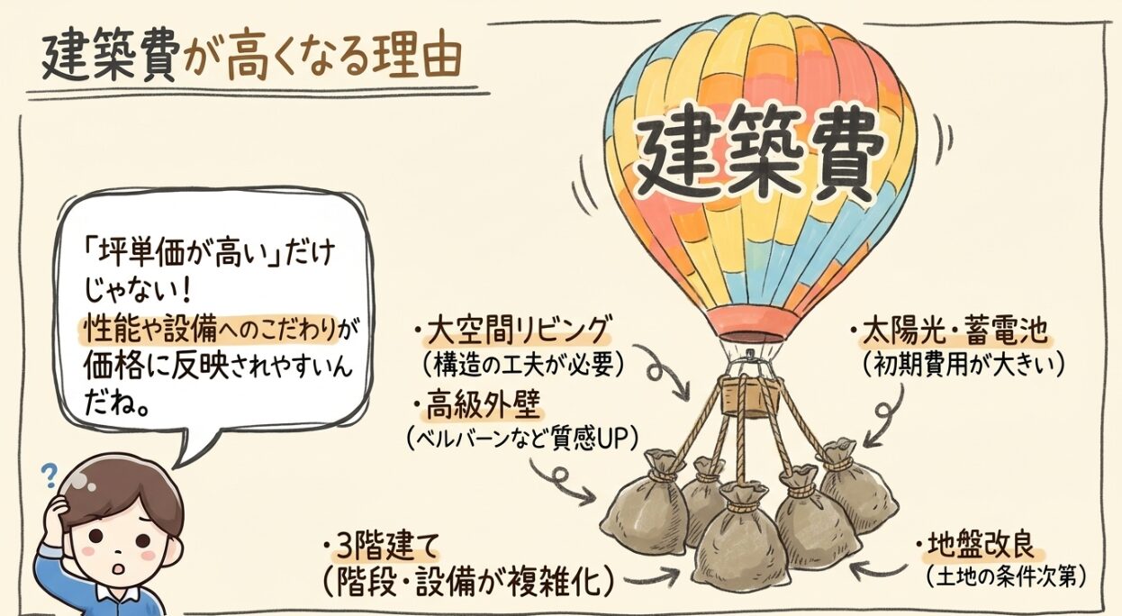 建築費が高くなる理由