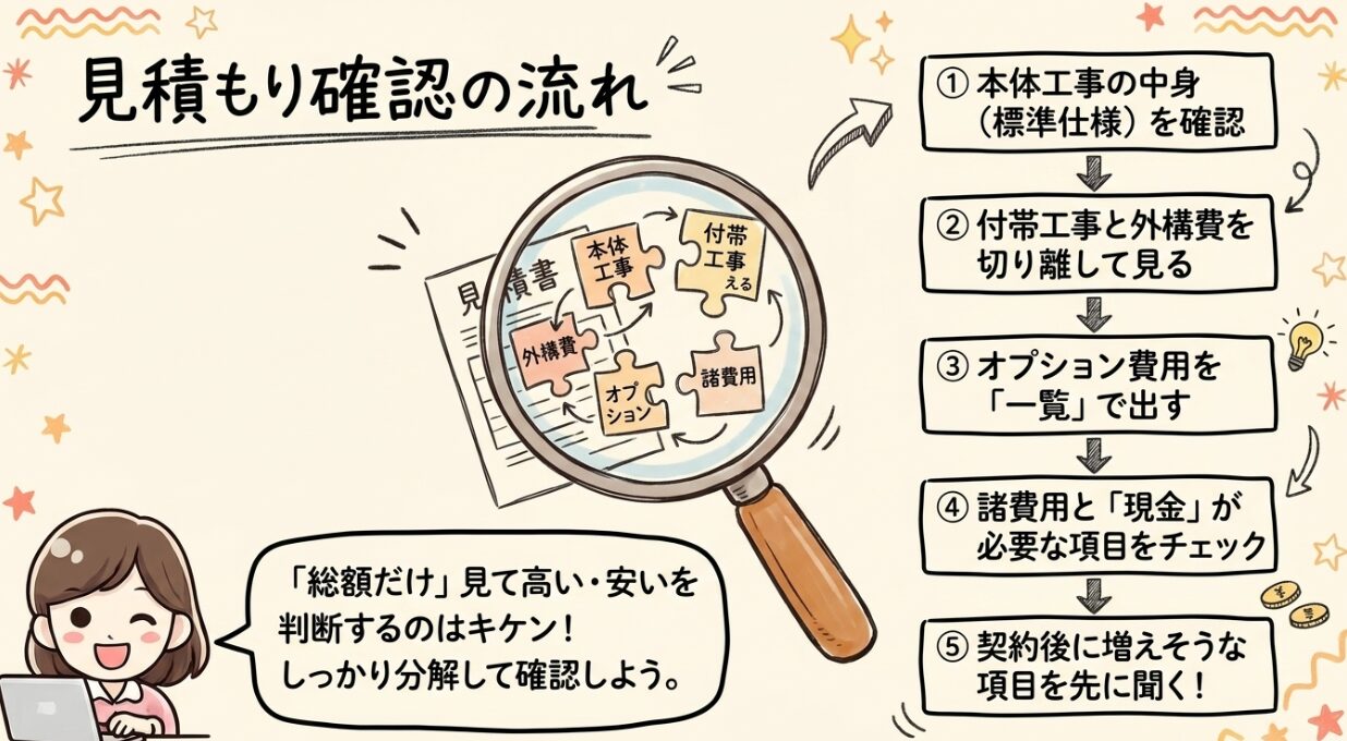 見積もり確認の流れ