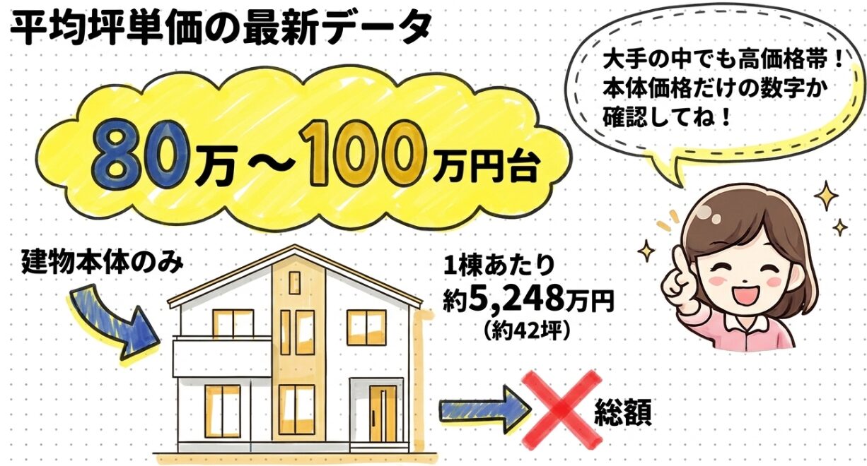 積水ハウス　平均坪単価の最新データ