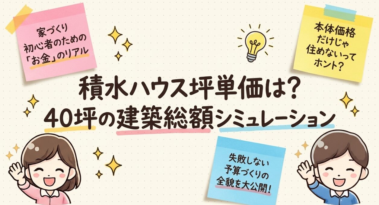 積水ハウス坪単価は？40坪の建築総額シミュレーション