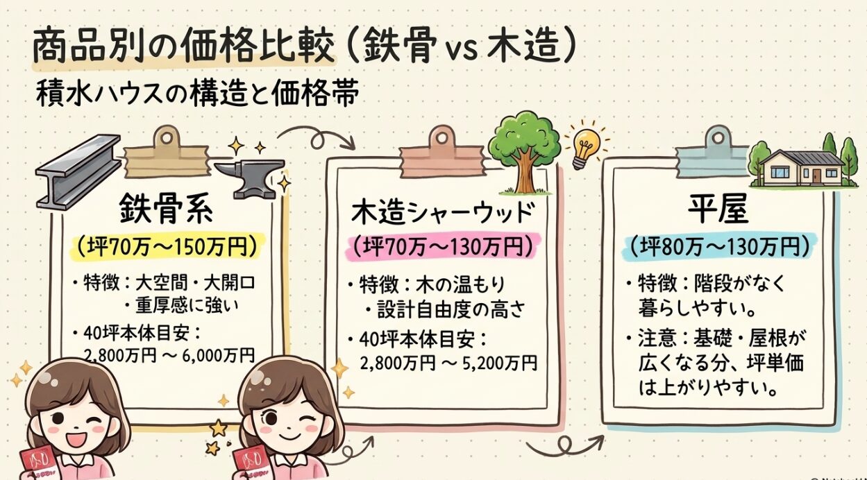 商品別の価格比較