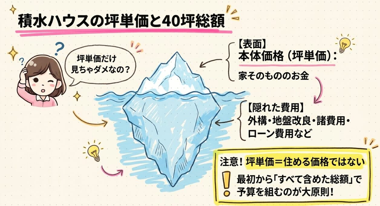 積水ハウスの坪単価と40坪総額