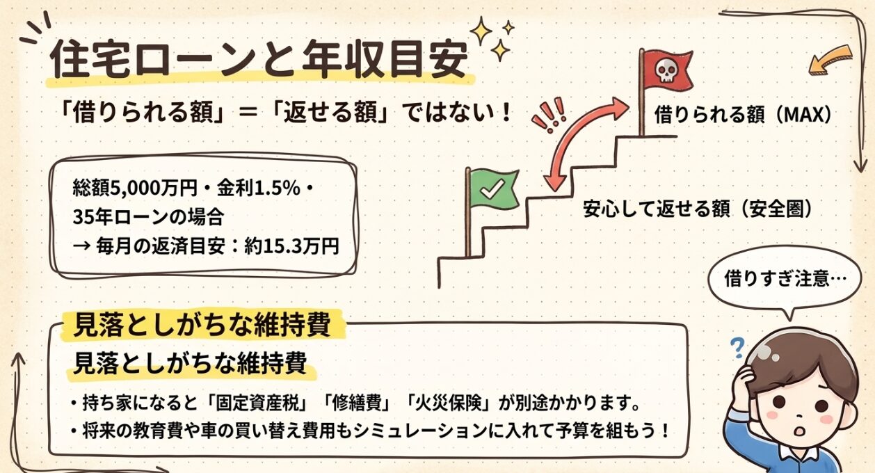 住宅ローンと年収目安