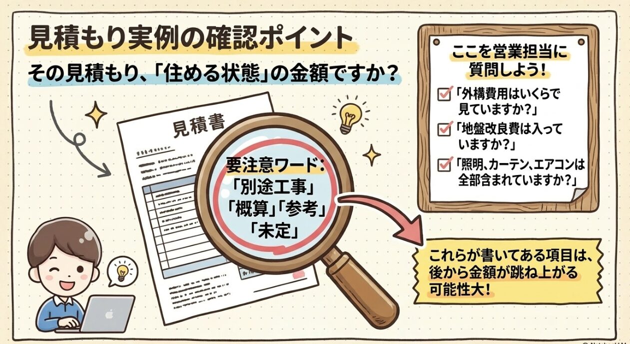 見積もり実例の確認