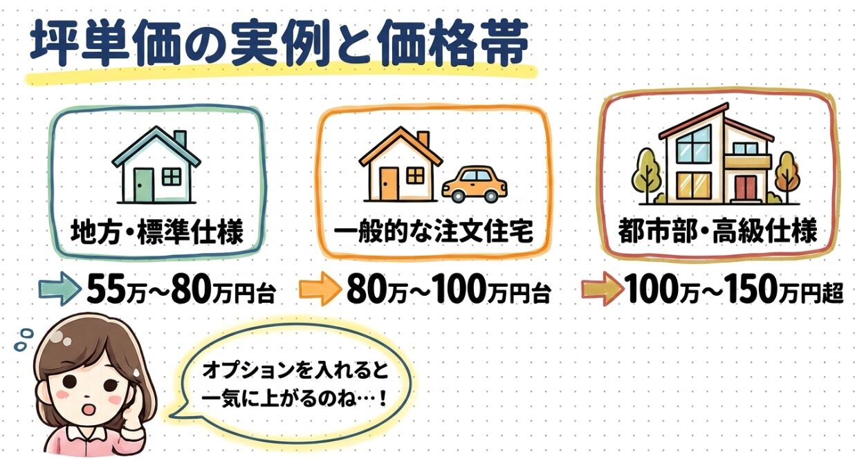 坪単価の実例と価格帯