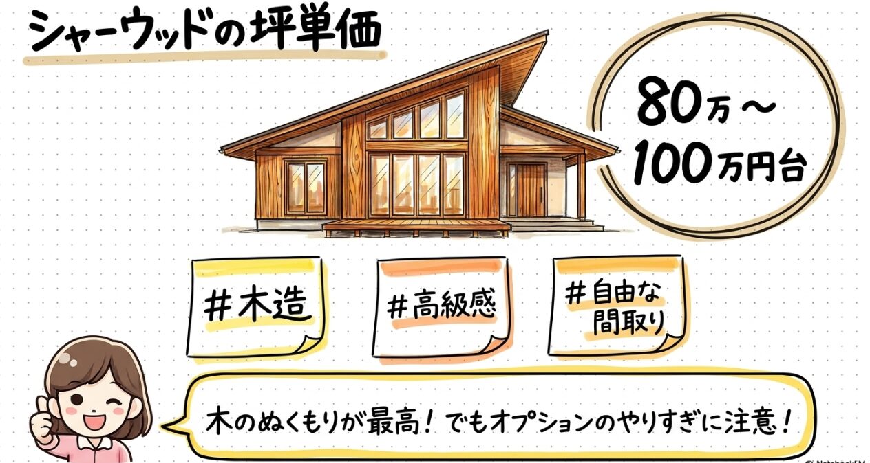 シャーウッドの坪単価　積水ハウス
